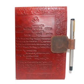 JYOS 100% Genuine Leather Single Pen Pencil Holder and Bookmark Set of 2 (Vintage Brown)