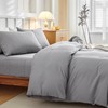 Tokokimo King Size Duvet Cover Sets 4PCS Bedding Sets, Solid