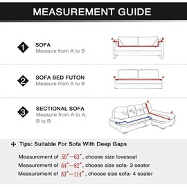 HOOBUY Printed Sofa Cover Stretch Couch Covers Patterned Loveseat Slipcovers for 2 Seater Cushion Couch Love Seat Set JYSH (2 Seater/Loveseat)
