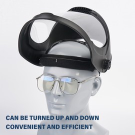 Face Shield Clear Anti-Fog Face Shield Mask Impacts & Temperature Resistant Full Mask Splash-Proof PC ABS for Grinding Cutting Welding