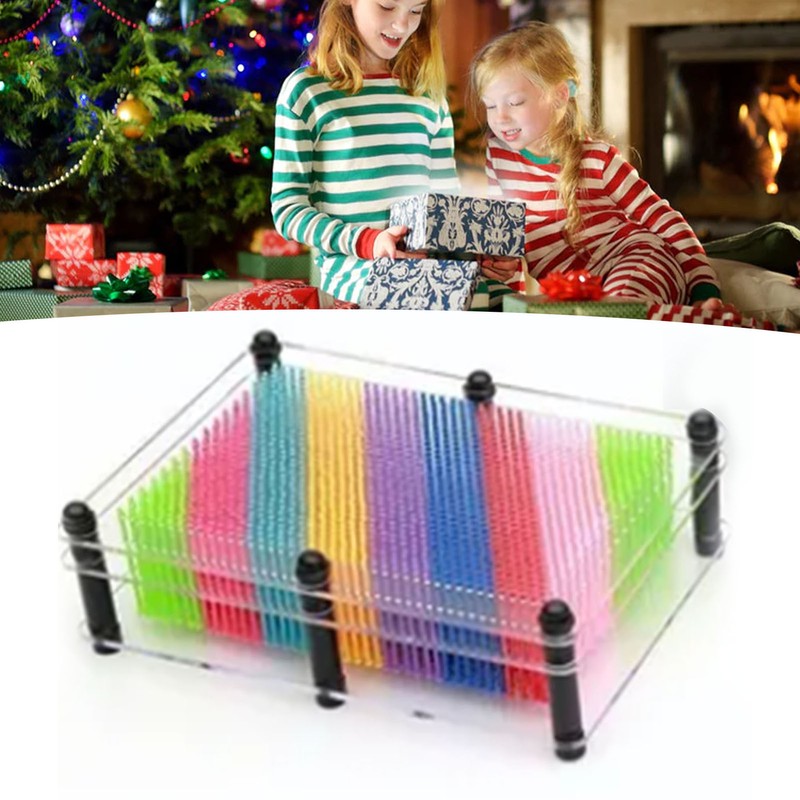 3D Pin Art Board Toy Colorful Improve Imagination Incredibly Patterns