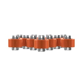 PrimoChill SecureFit SX - Premium Compression Fitting for 3/8in ID x 5/8in OD Flexible Tubing 12 Pack (F-SFSX58-12) - Available in 20+ Colors, Custom Watercooling Loop Ready - Candy Copper