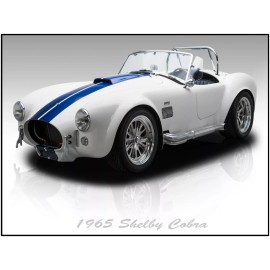1965 Shelby Cobra in White Metal Sign: Fully Restored