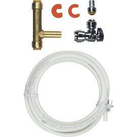 SharkBite Ice Maker Connection Kit, Push to Connect Brass Plumbing Fittings, PEX Pipe, Copper, CPVC, PE-RT, 25024