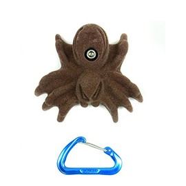 Atomik Rock Climbing Holds Bolt-On Spider in Brown