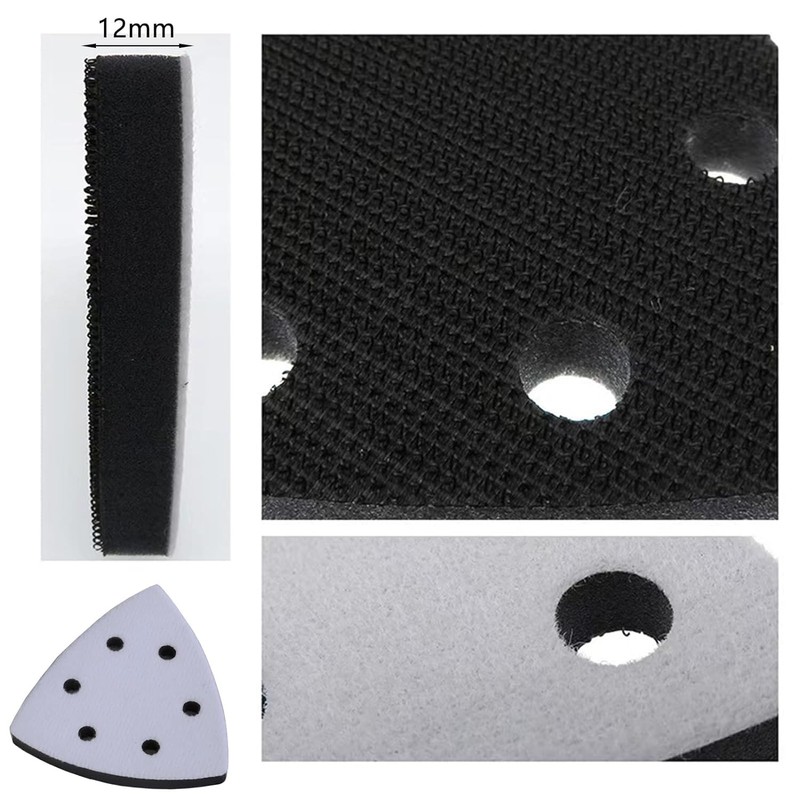 4 Pieces 93mm 6 Holes Hook Soft Interface Pad Triangle