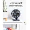 HOLMES BLIZZARD 7" Table Fan, 2 Speeds, 3 Blades, 85°