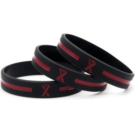 Inkstone Burgundy Awareness Ribbon Bracelets Silicone Rubber Wristbands