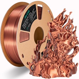OVV3D Silk PLA Filament 1.75mm, Upgrade Copper PLA Filament 3D Printer Filament, Silk Copper Metal 3D Printing Filament, 3D Filament 1.75 +/- 0.02mm, Silk 1.75 PLA Filament for 3D Printer, 1kg