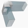 220 x 55 mm Deflection Piece Vertical Flat Channel Square