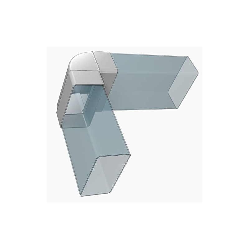 220 x 55 mm Deflection Piece Vertical Flat Channel Square