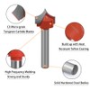 Saipor 4pcs 6mm Shank Point Cutting Roundover Router Bit Set
