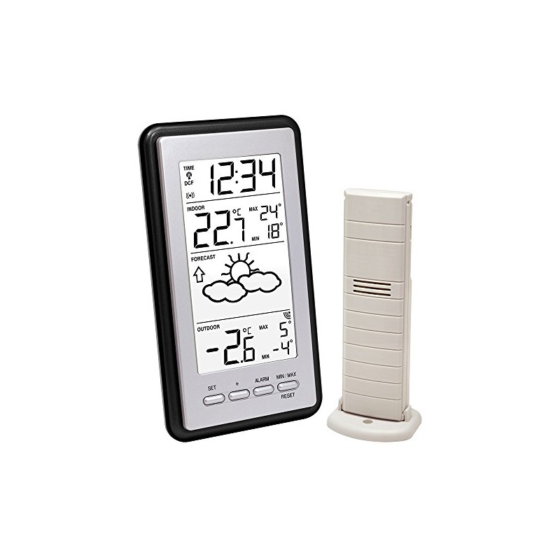 La Crosse Technology WS9130IT-S-BLA Weather Station with Indoor/Outdoor Temperature Silver/Black