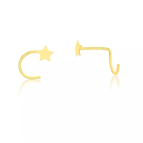 Unbranded Tiny Star Nose Piercing 18k Solid Gold Tiny Nose