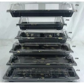 Maple Trade Imperial Premium 600 Pack 6.42" x 4.89" Sushi Trays To Go Takeout Containers with Lids