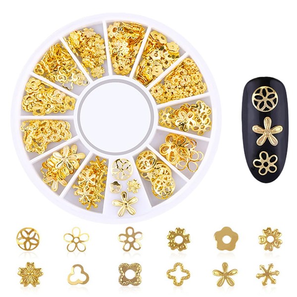 EIROVYA 1 Set Nail charms gold, Charms nägel, Nagel charms