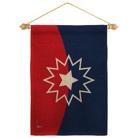 Historic Juneteenth Burlap Garden Flag Set Wood Dowel Patriotic July Memorial Veteran Independence United State American Small Decorative Gift Yard House Banner Double-Sided Made in USA 13 X 18.5