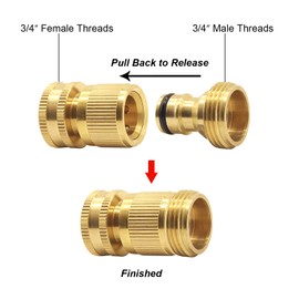 Hydrogarden Brass Garden Hose Connectors