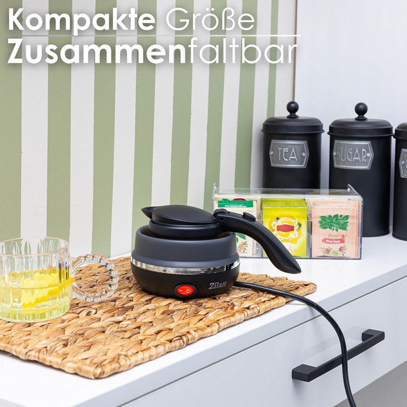 Travel Kettle Small 0.5 Litre Kettle Foldable Mini Kettle Portable