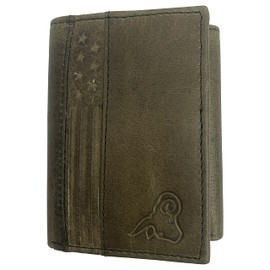 Genuine Leather Slim Classic Trifold Men Wallets RFID Blocking USA Series (55HU GREEN)