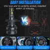 SHENKENUO 4pc LED Headlight High Low Fog Light Bulbs Combo
