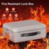 Fireproof Document Box, Hard Case Fireproof Box with Lock, Portable