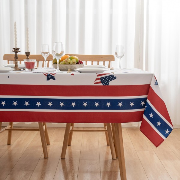 4th of July Tablecloth Rectangle Patriotic Memorial Day American Flag