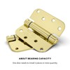 goldenwarm 4pack Polished Brass Door Hinges 4 Inch Self Closing