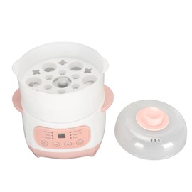 Electric Stew Pot, 24H Time Appointment 200W 1L Smart Soup Cooker Surround Heating for Home Kitchen (US Plug 110V)