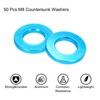 MECCANIXITY 50pcs M8 Flat Washer Aluminum Gasket Anodized Countersunk Washer,Hole