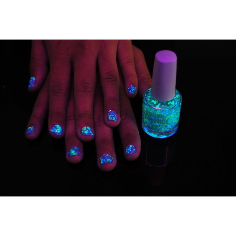 DIRECTGLOW LLC Get Glowing- Custom-Blended UV Blacklight Reactive Glitter Nail