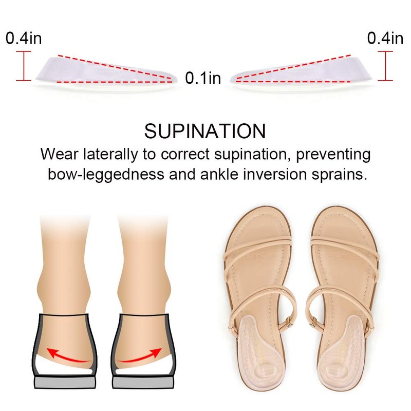 Dr. Foot's Supination Insoles & Overpronation Insoles, Medial & Lateral