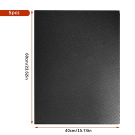 HIFROM BBQ Mats for Grilling BBQ Grill Mats for Outdoor Grill Sheets Grill Oven Liner Mats Non-Stick Reusable Grill Mat 15.74x23.62inch Set of 5