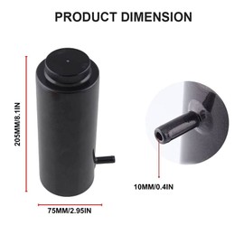 RYANSTAR Universal Car Radiator Coolant Tank 800ml Coolant Expansion Tank Overflow Oil Catch Tank Cooling Catch Bottle Reservoir Aluminum Billet Black