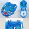 Resin Toilet Seat, Round Soft Close Quick Release 3D Effects