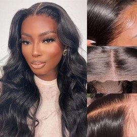 FACMOOD Wear and Go Glueless Wig Human Hair Upgraded Body Wave, 6x4 Glueless Wigs Pre-Plucked Pre-Cut HD Lace Ready to Wear, 180% Density No Glue Lace Front Closure Wigs for Women 26 inch