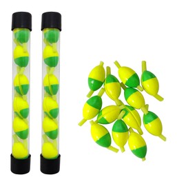 Aventik Strike Indicator Hand Tied Floating Fly Fishing Nymphs & Dry Fly 12 pc Each Style Strike Indicator Fly Fishing (Semi Yellow and Green, S)