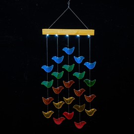 Wind Chimes for Outside Windchimes Unique Solar Light Wind Chime,Glass Hanging Wind Chime with Solar Light for Home,Garden,Patio and Yard Decor,Multicolor. Copyright Certificated