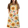 SANDJEST Sunflower Apron for Women with Pocket Chef Aprons For