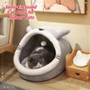 40CM/15.7 in Cat Bed,Semi-Enclosed Cat Beds for Indoor Cats Soft