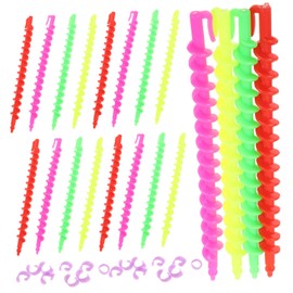 OHPHCALL 26pcs Spiral Hair Perm Rods Flexible Cold Wave Curling Tools for All Hair Types Lightweight Design for Easy Use for Women and Teens