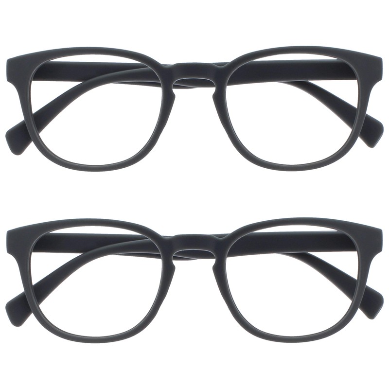 OPULIZE OPULIZE Pop Reading Glasses 2 Pack Fun Round Matt