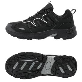 VVQI Zapatos de Senderismo Unisex Impermeables de Cuero, Ligeros, cómodos, Antideslizantes, de caña Baja, para Exteriores, acampadas, Caminatas y Trabajos
