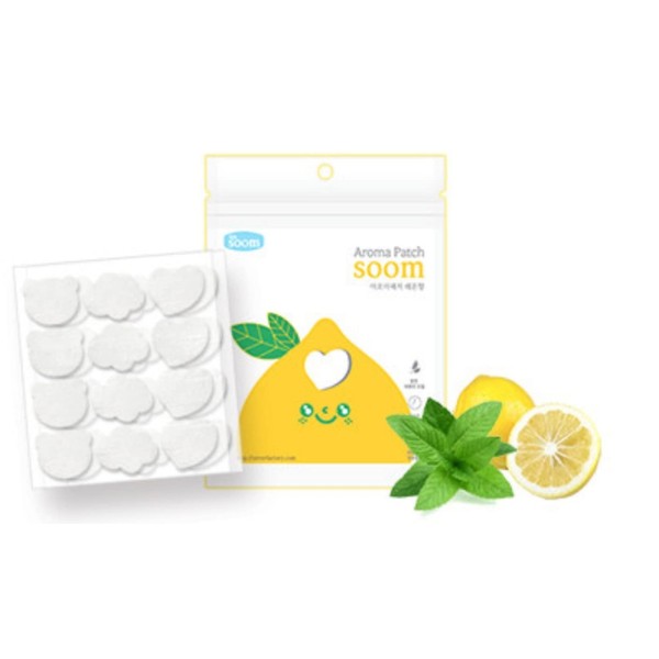 Soom Mask Stickers scented facial mask patch Aroma Stickers B-TS used face stickers contains Refreshing and Fragrant-Pure Essential Oil Scented Mask Patches for Refreshing Face Mask 24 Patches (Lemon Mint)