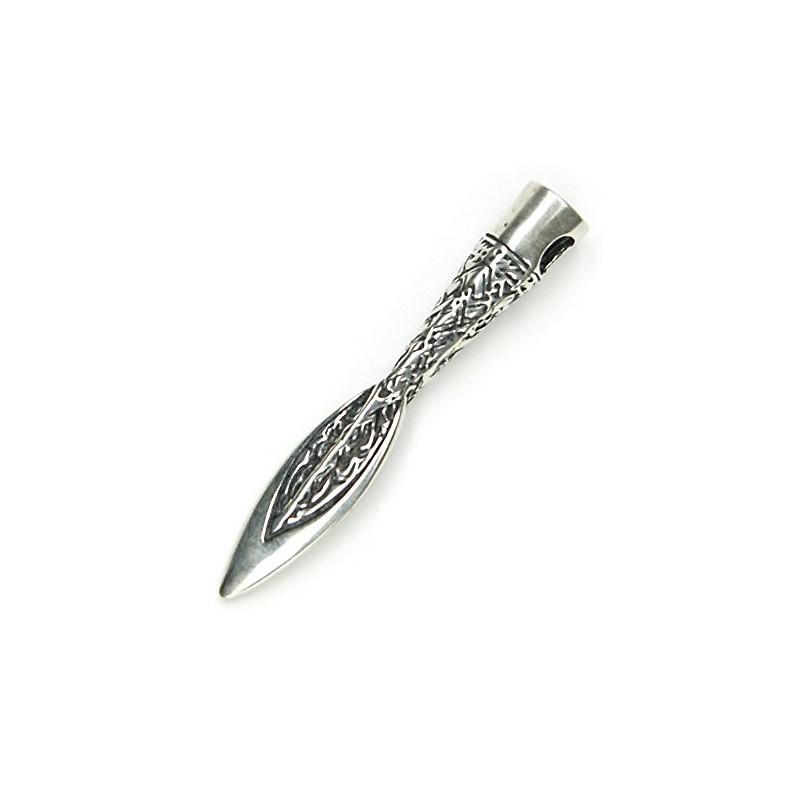 Spearhead Pendant Jewellery 925 Sterling Silver, Pendant with Eyelet: 4cm