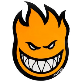 Spitfire Wheels Skateboard Sticker Bighead Fireball Large Orange 8" x 11"
