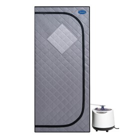 SALUSHEAT Portable Steam Sauna, Portable Sauna Box for Home, Personal Sauna Tent with 9 Levels Heat, 2.2L/1000W Steamer, Folding Chair, Remote Control, 29.1" x 29.1" x 66.5"