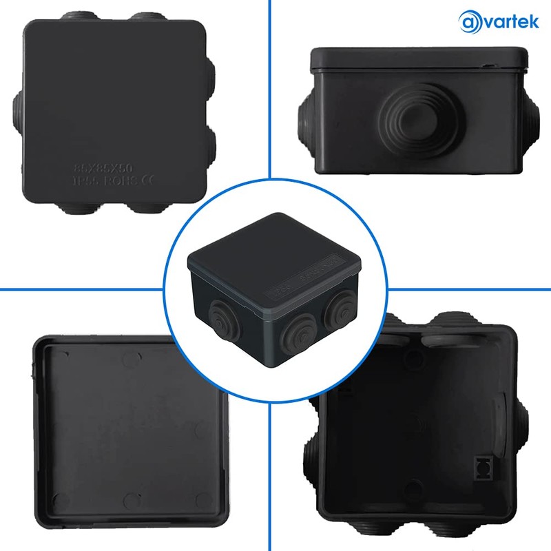 IP55 Waterproof Junction Box, ABS Plastic Outdoor Electrical Project Box