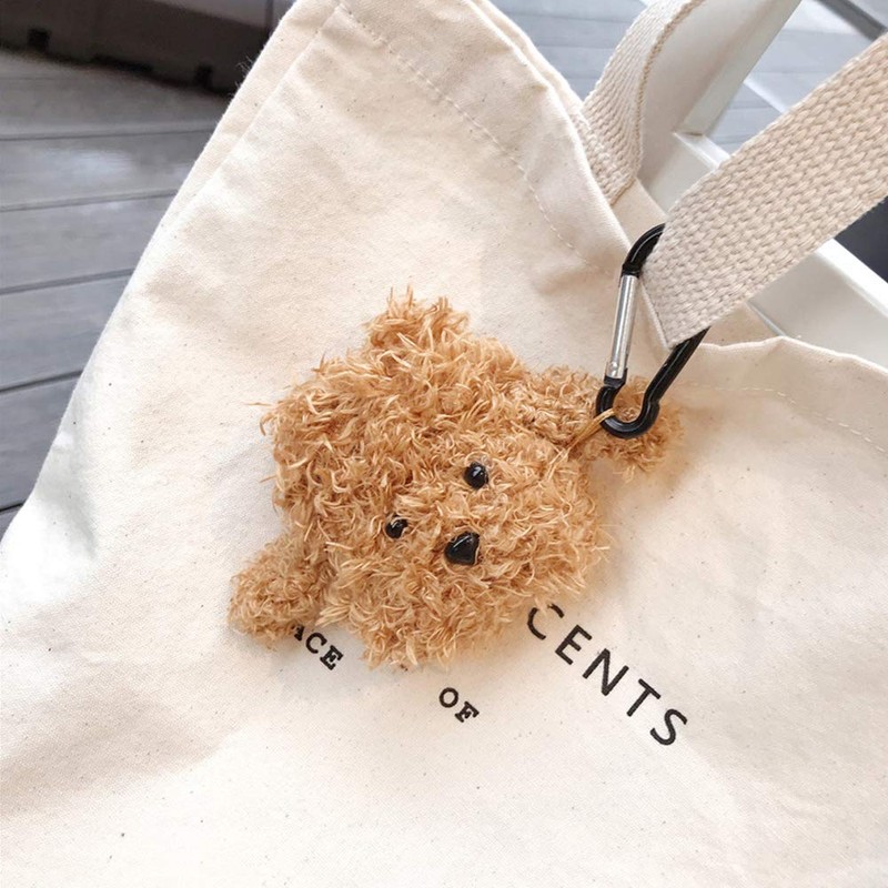 Teddy Dog Airpods Case with Keychain (First and Second Generation)