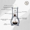 Nispira Iced Coffee Cold Brew Drip Tower Coffee Maker Wooden,